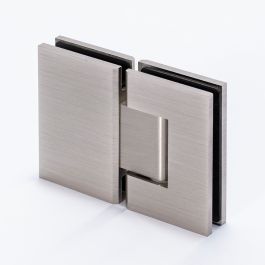 FORGE Shower Hinge Glass to Glass 180 Degree Brushed Nickel